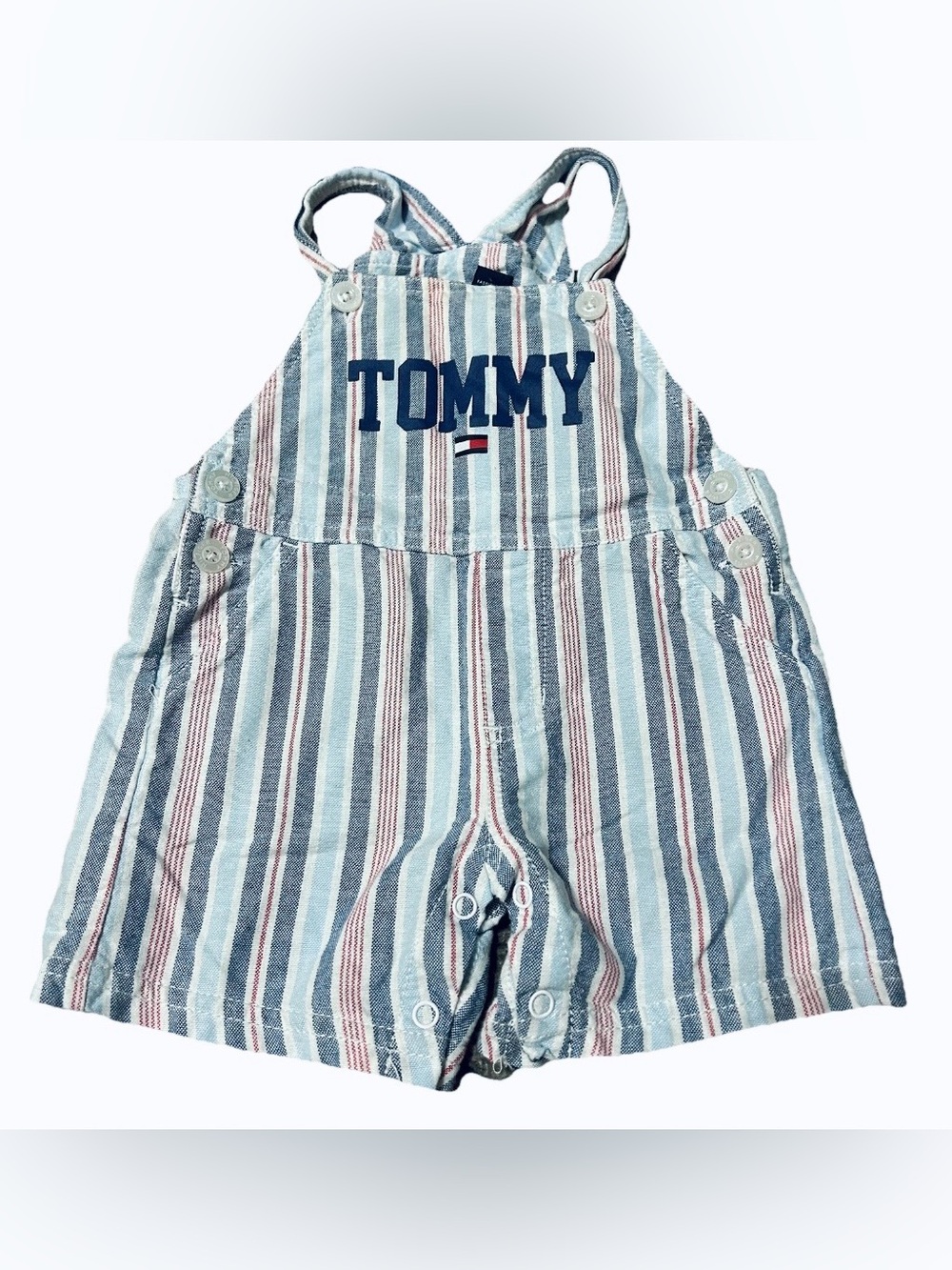 Tommy Hilfiger Baby Overalls Size 6-9 Month Patriotic 4th Of July Red White Blue